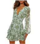 Vestido Floral com Mangas